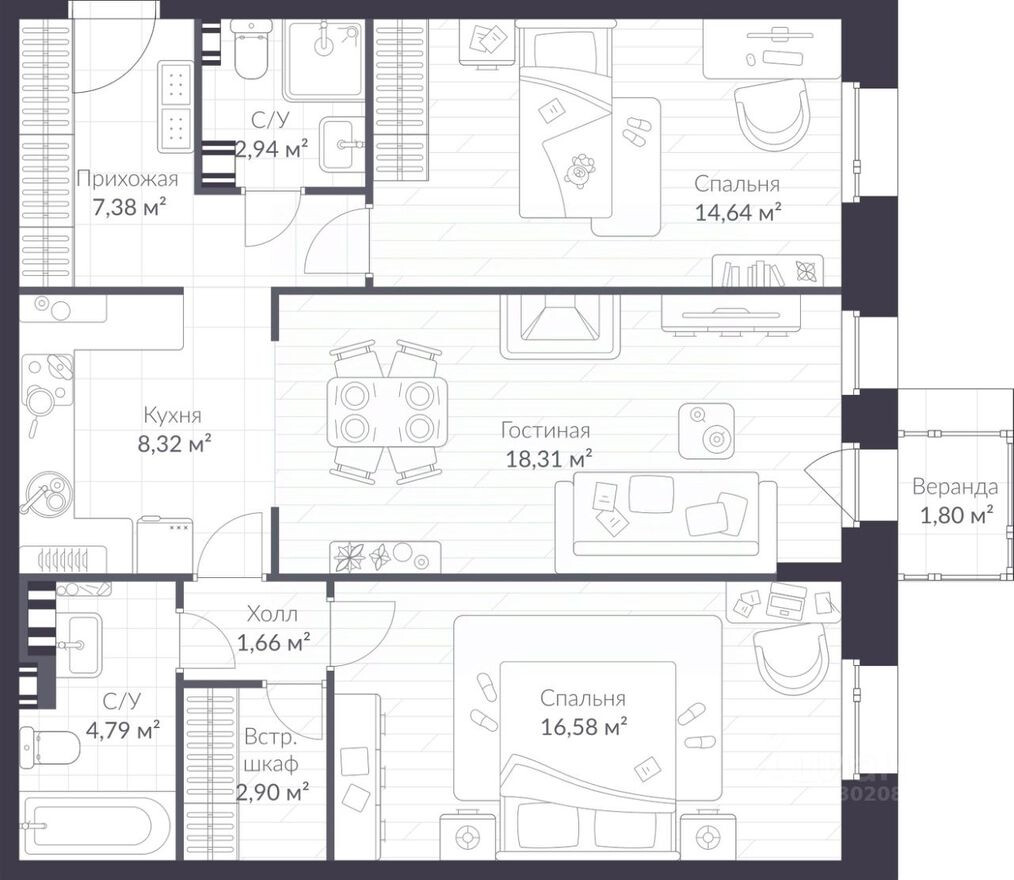 2к. квартира