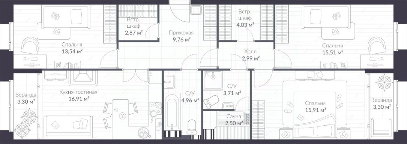 3к. квартира