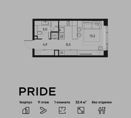 1к. квартира