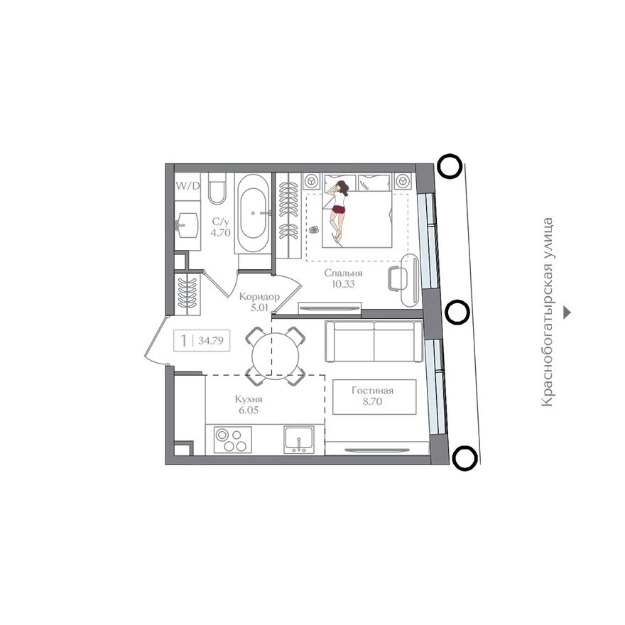 1к. квартира