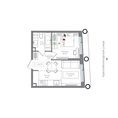 1к. квартира