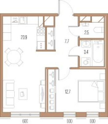 1к. квартира