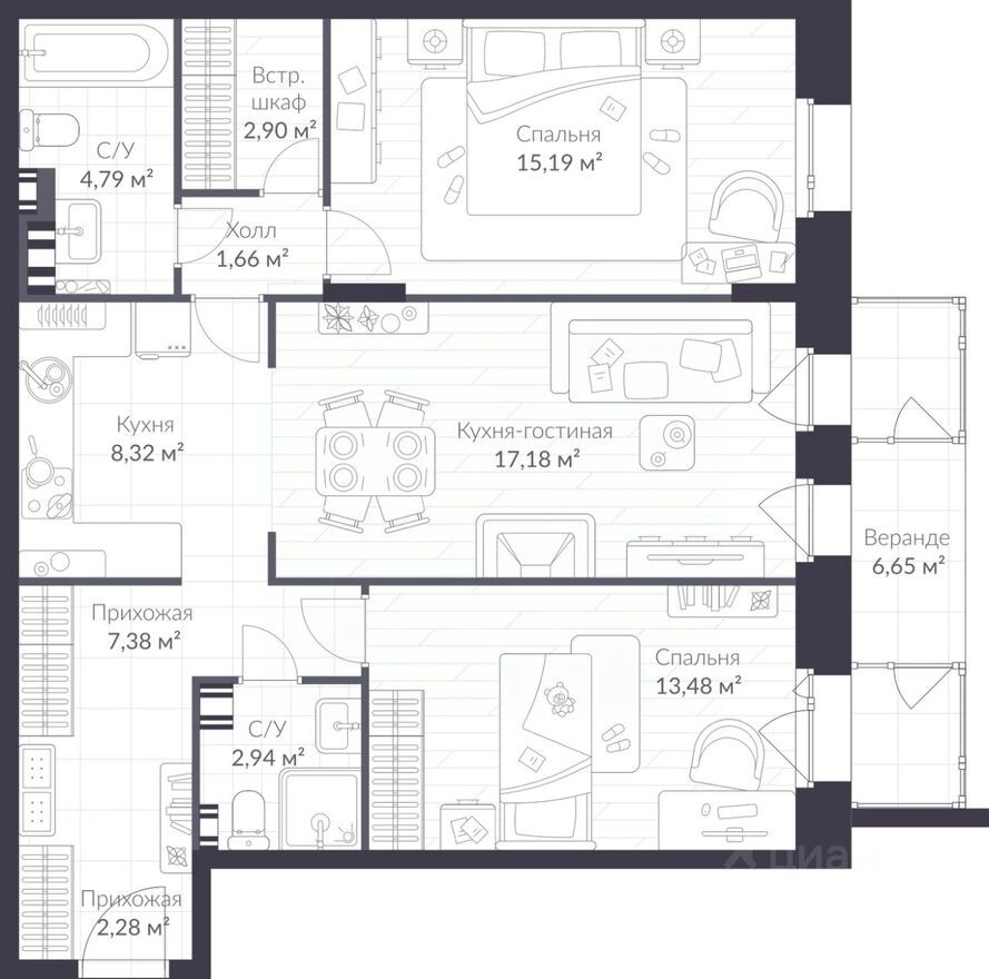 2к. квартира