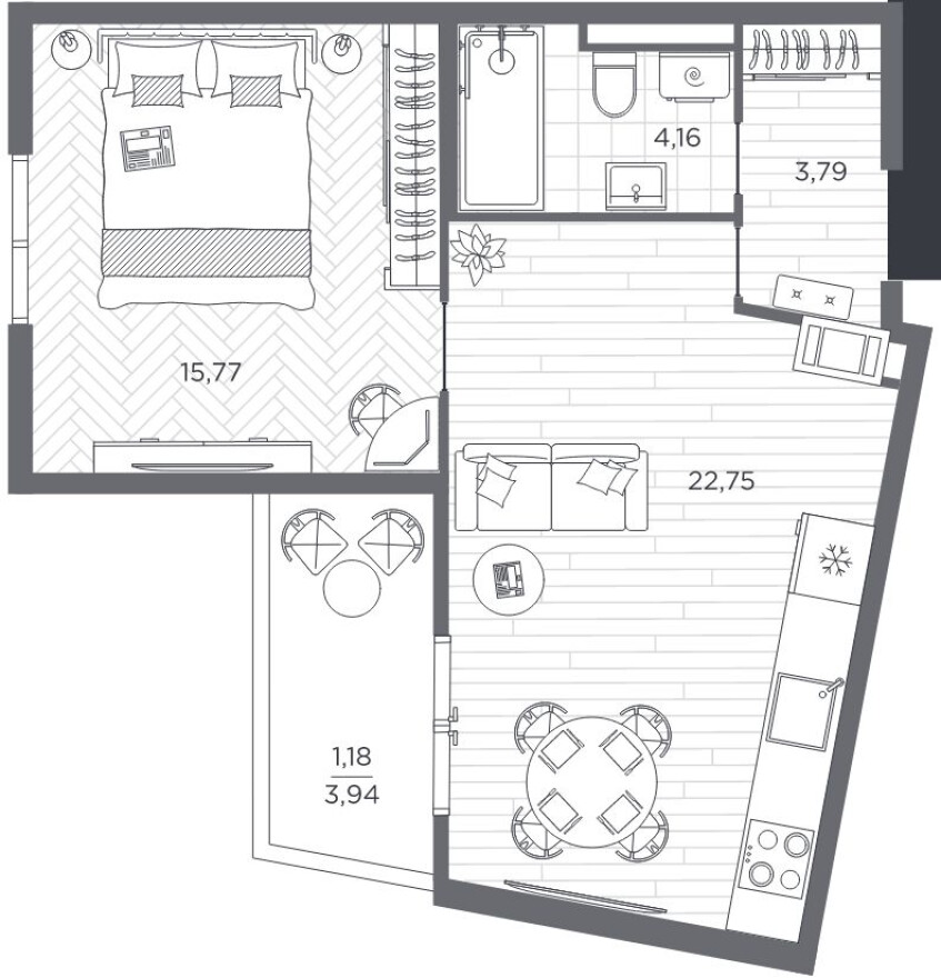 1к. квартира