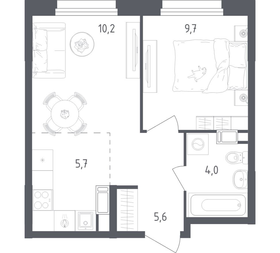 1к. квартира