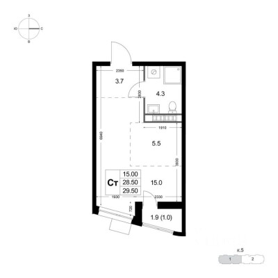 1к. квартира