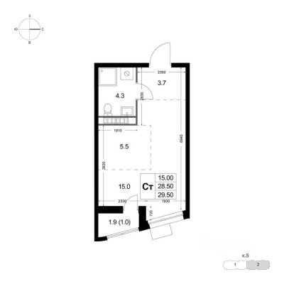 1к. квартира