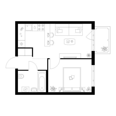 1к. квартира