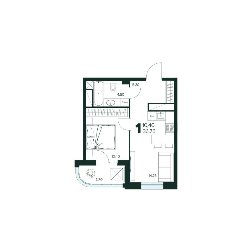 1к. квартира