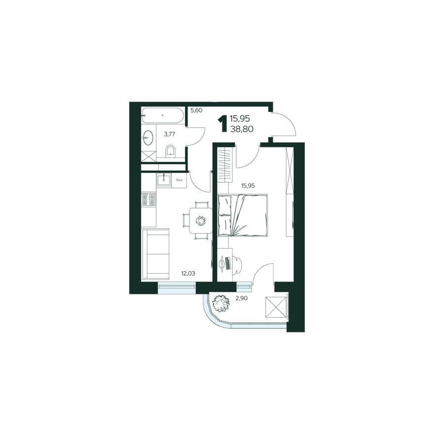 1к. квартира