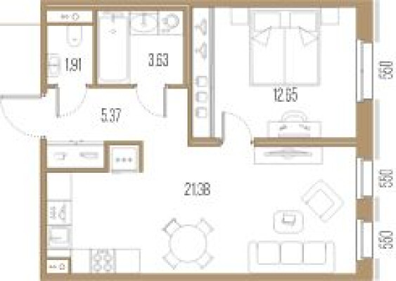 1к. квартира