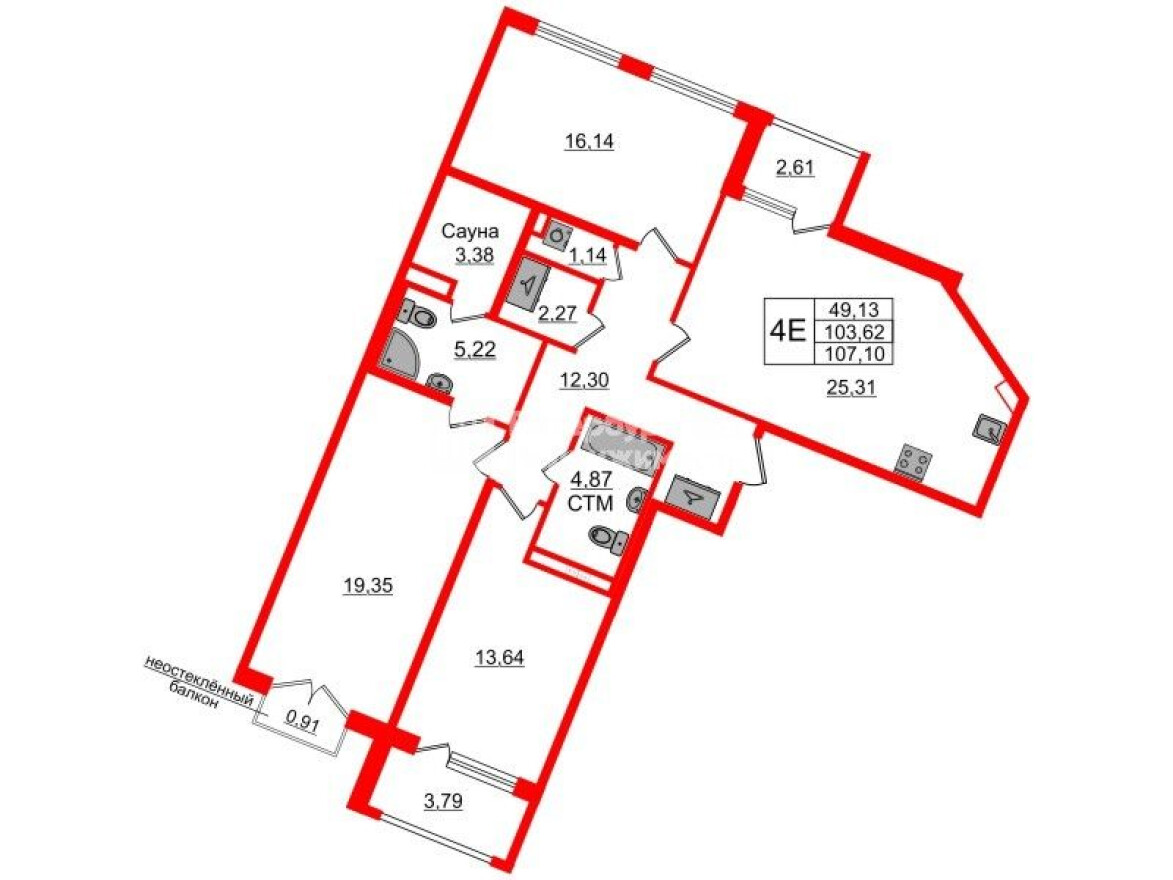 3к. квартира