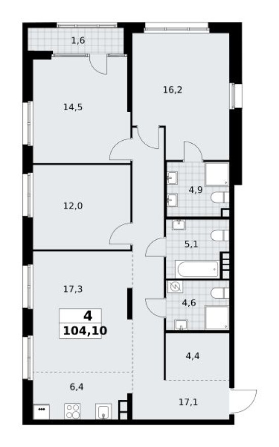 4к. квартира
