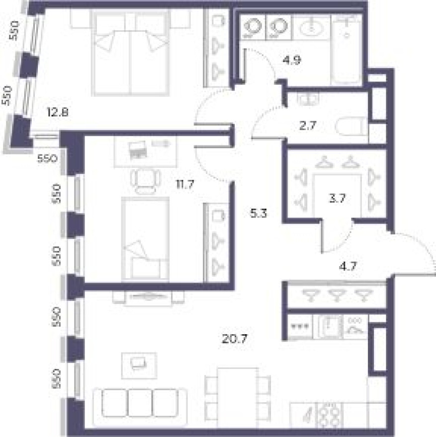 2к. квартира