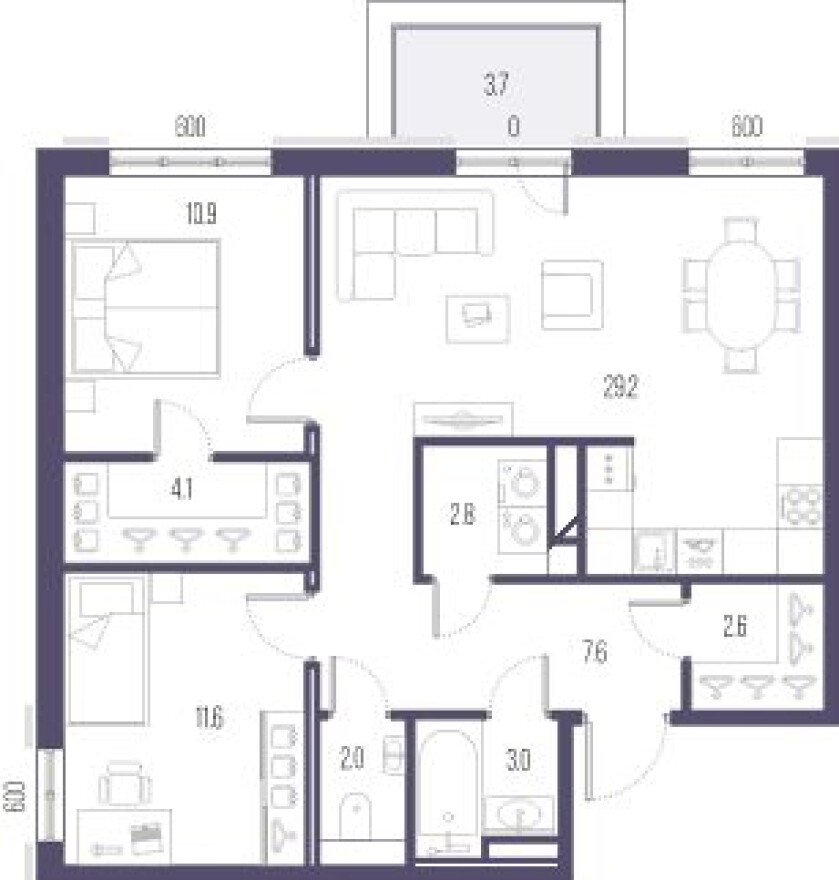 2к. квартира