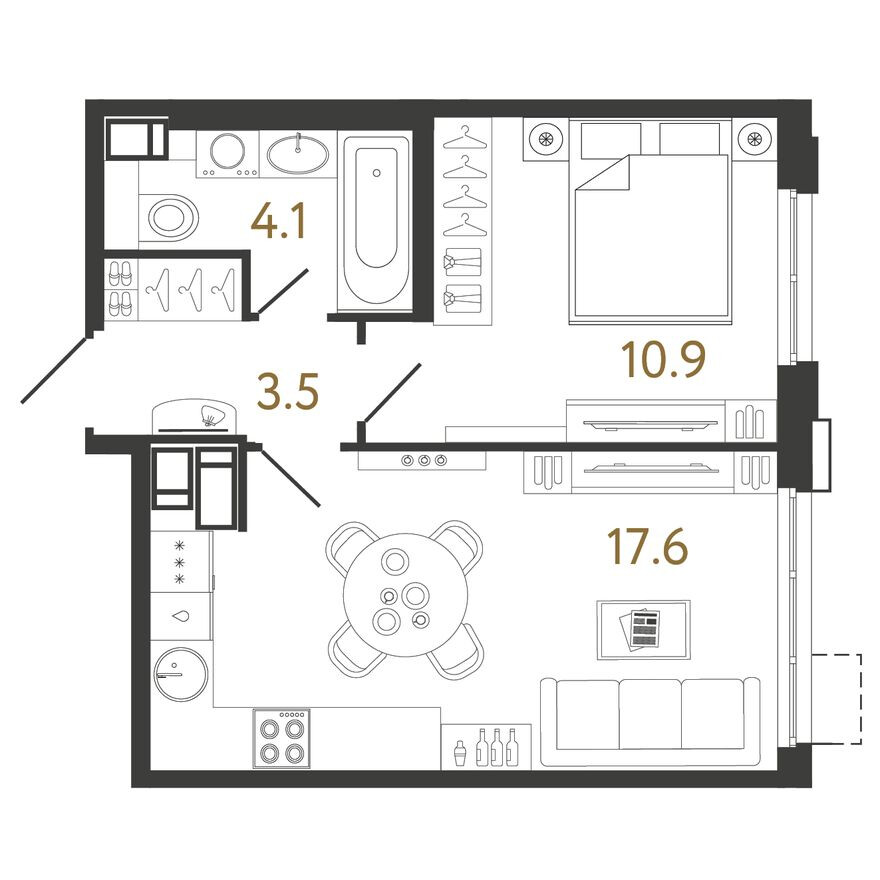 1к. квартира