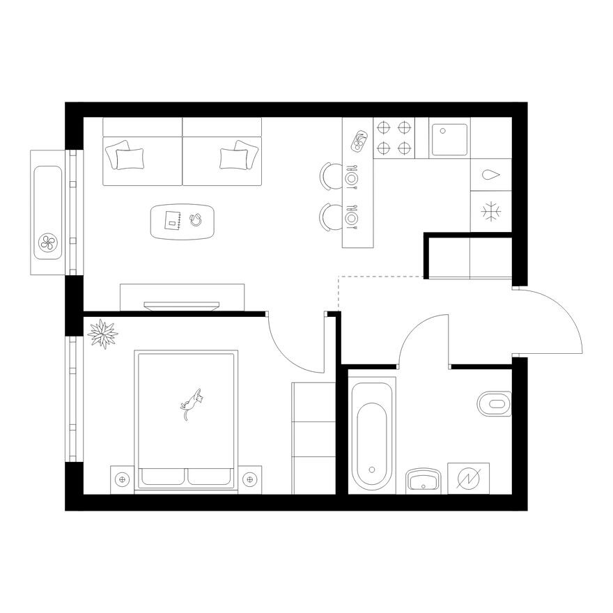 1к. квартира