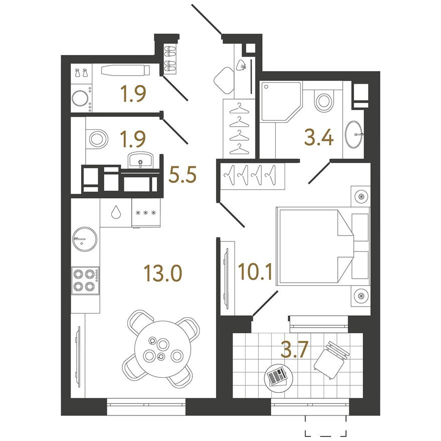 1к. квартира