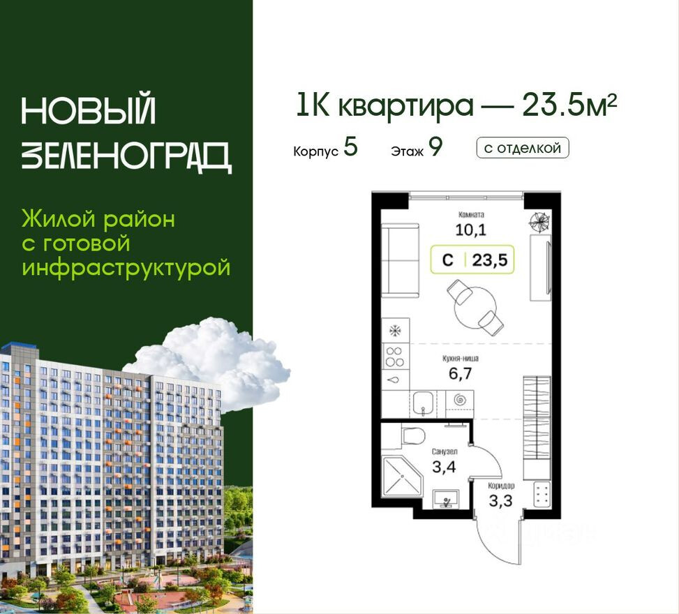 1к. квартира