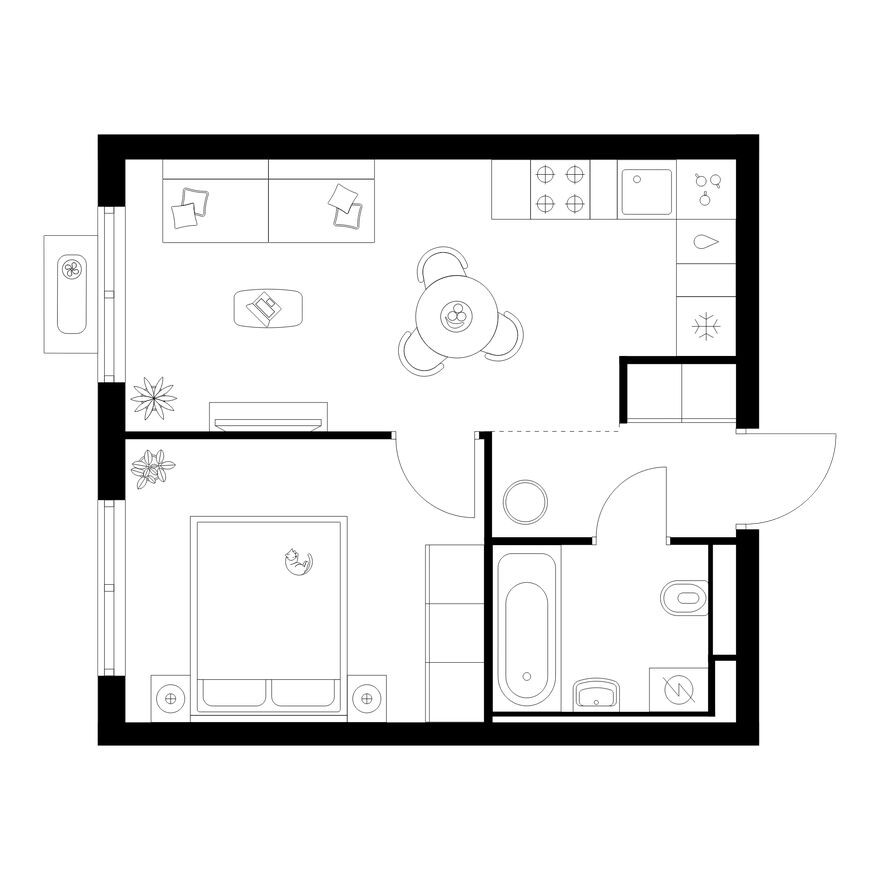 1к. квартира