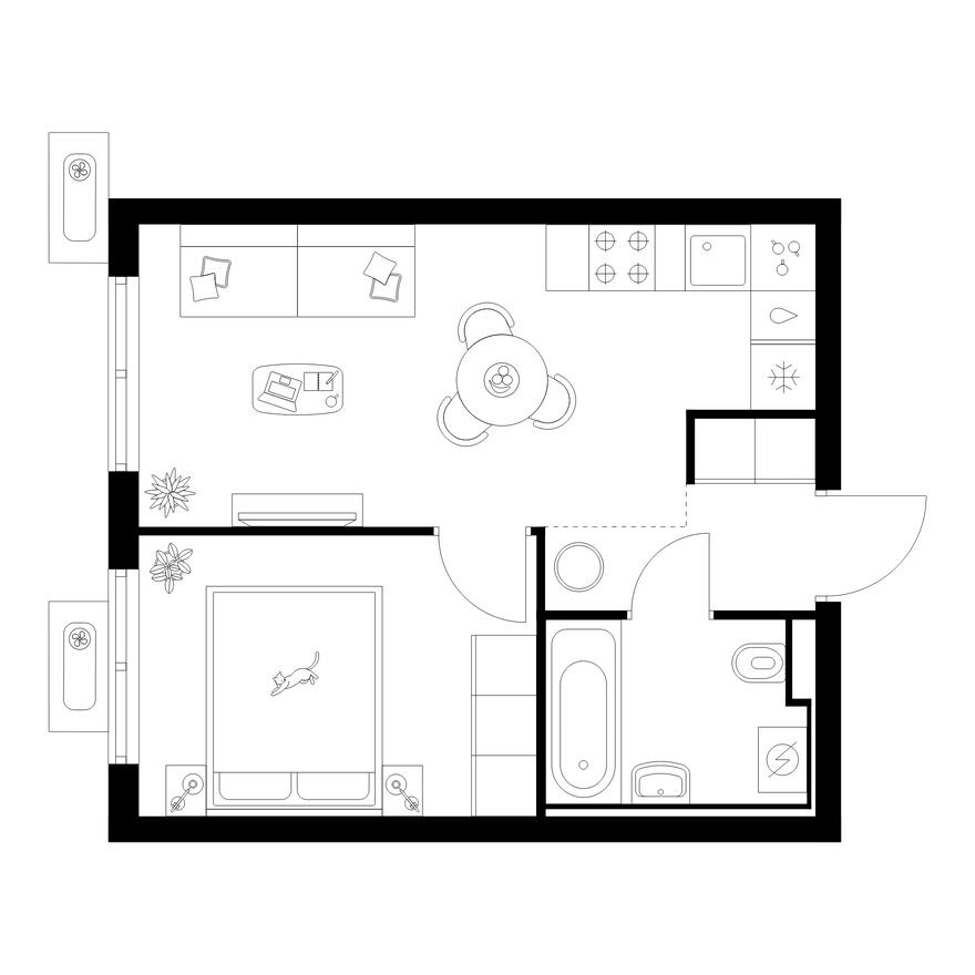 1к. квартира