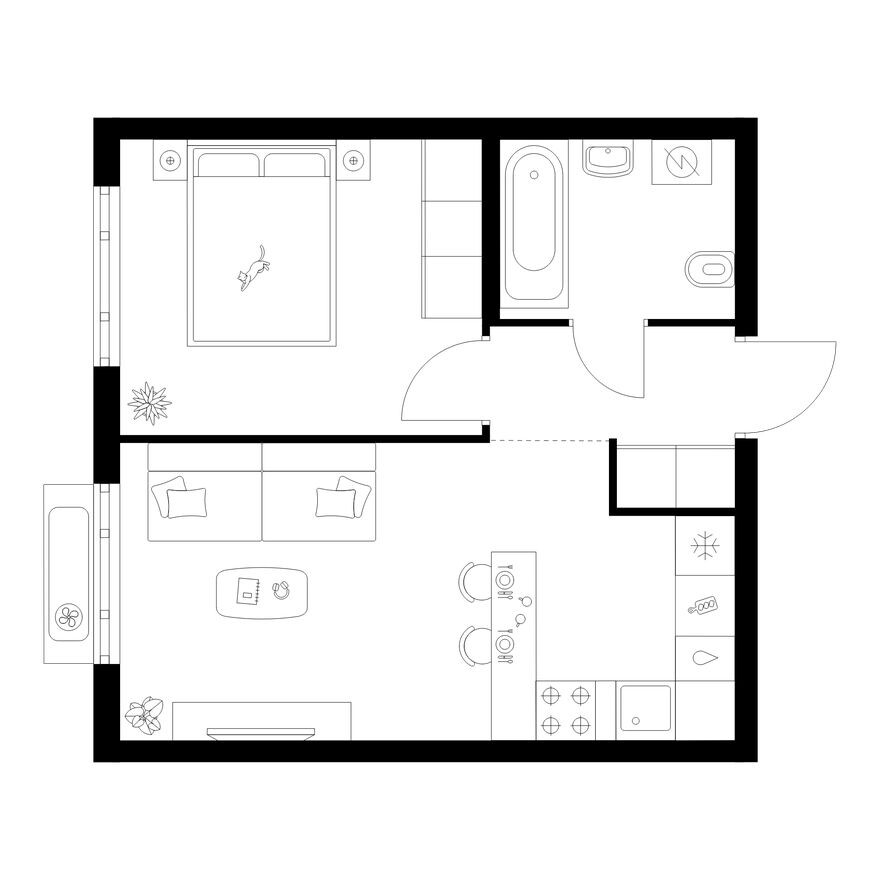 1к. квартира