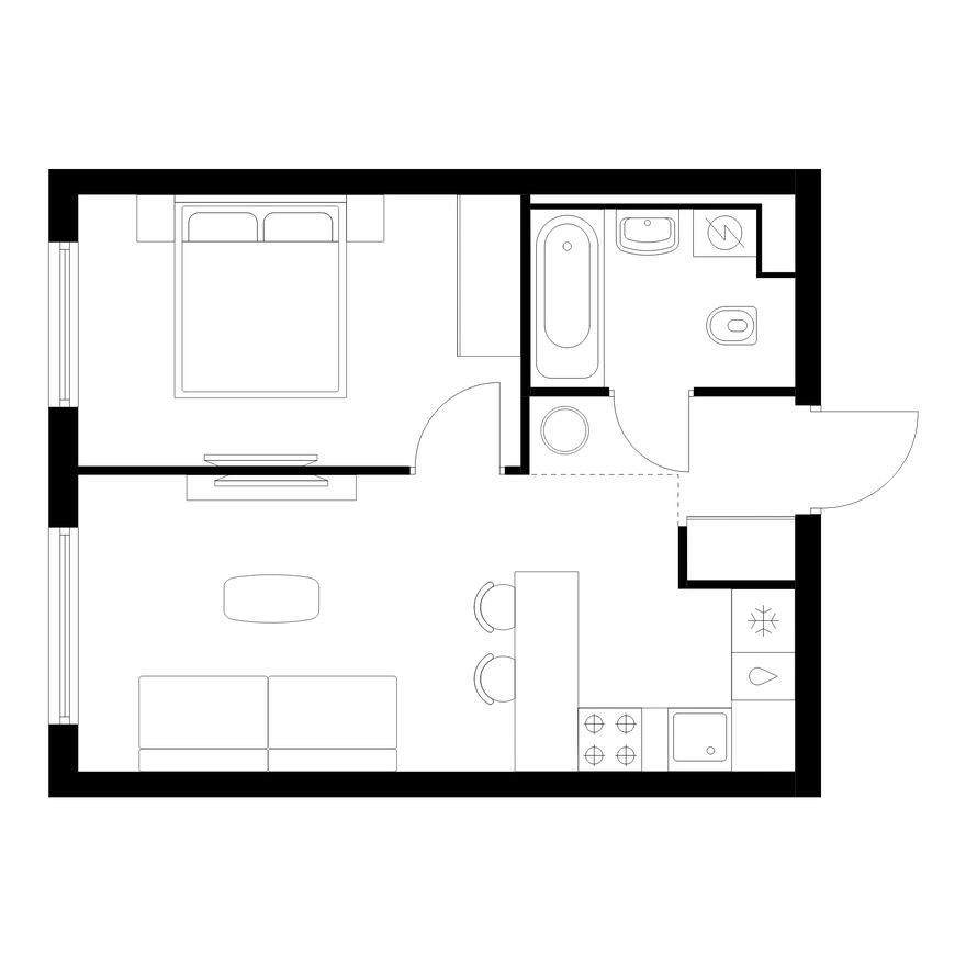 1к. квартира