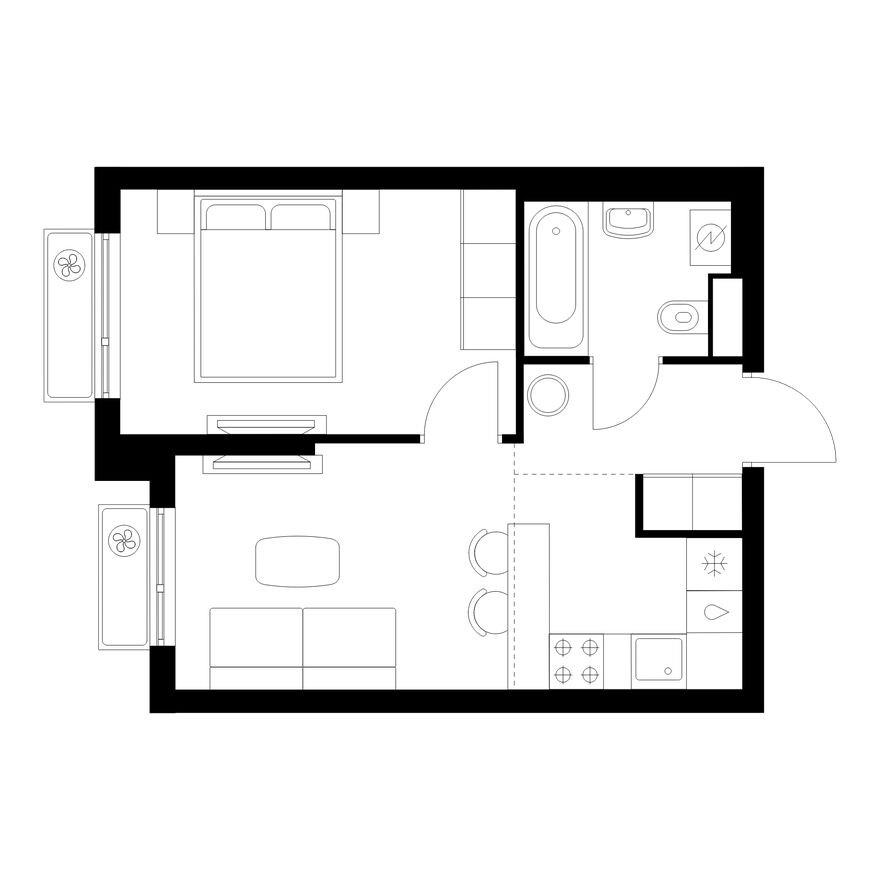 1к. квартира