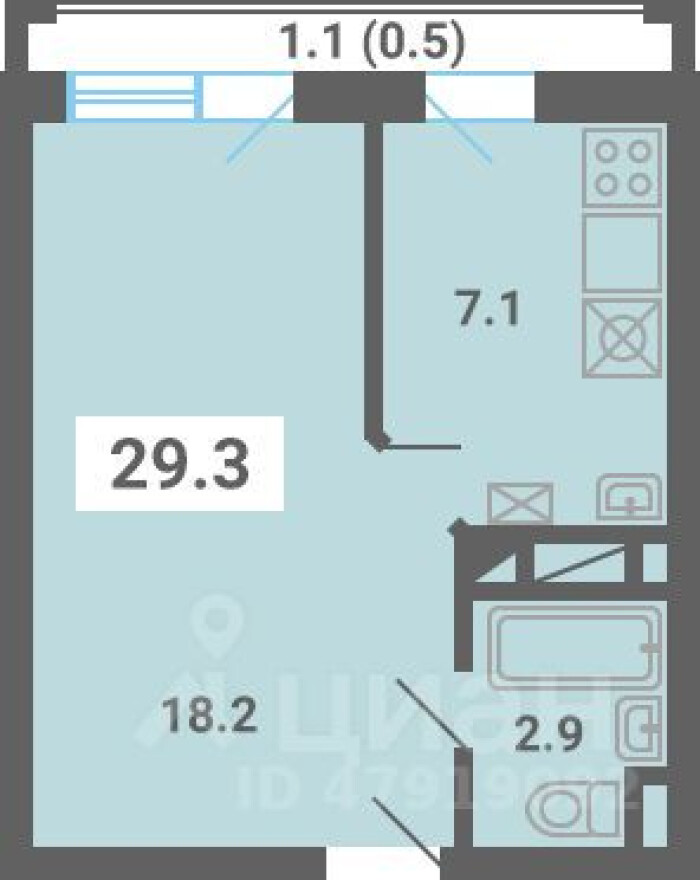 1к. квартира