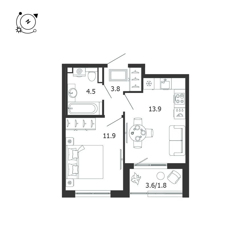 1к. квартира