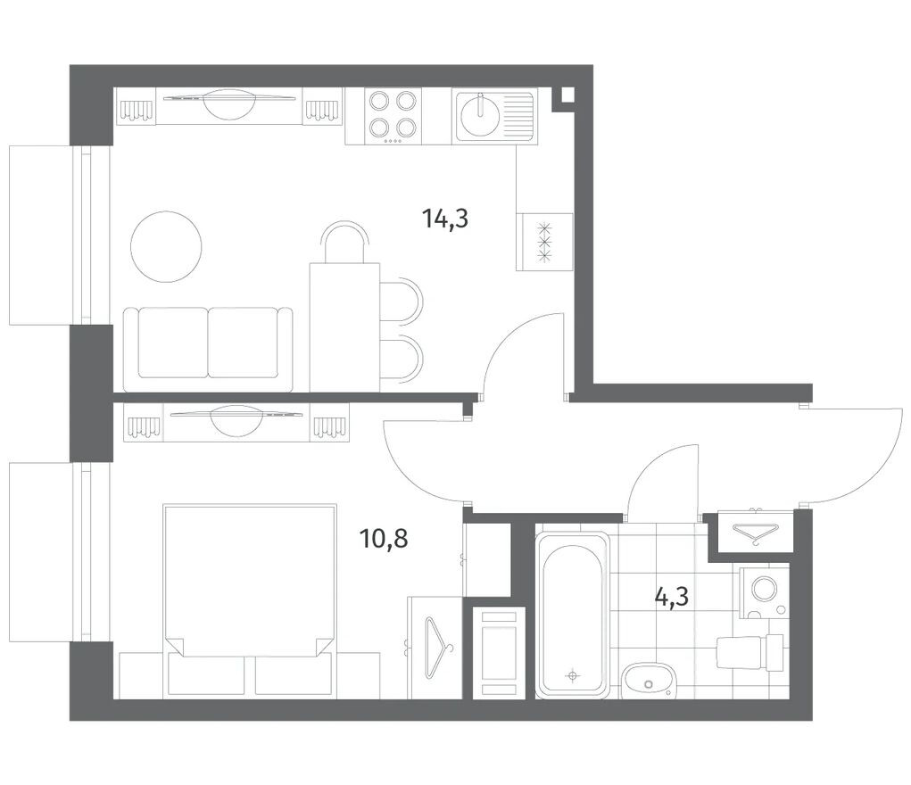 1к. квартира