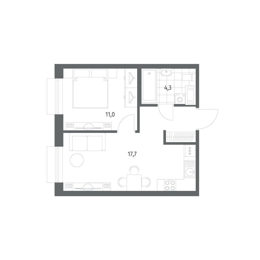 1к. квартира