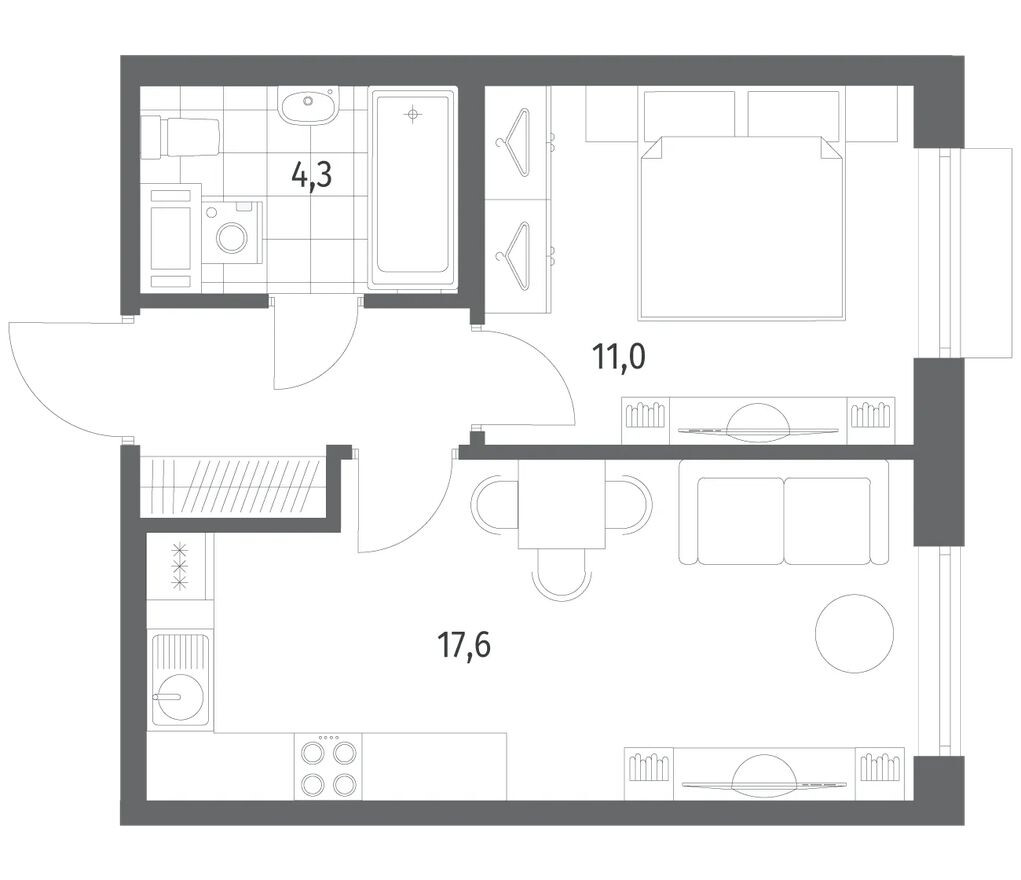 1к. квартира