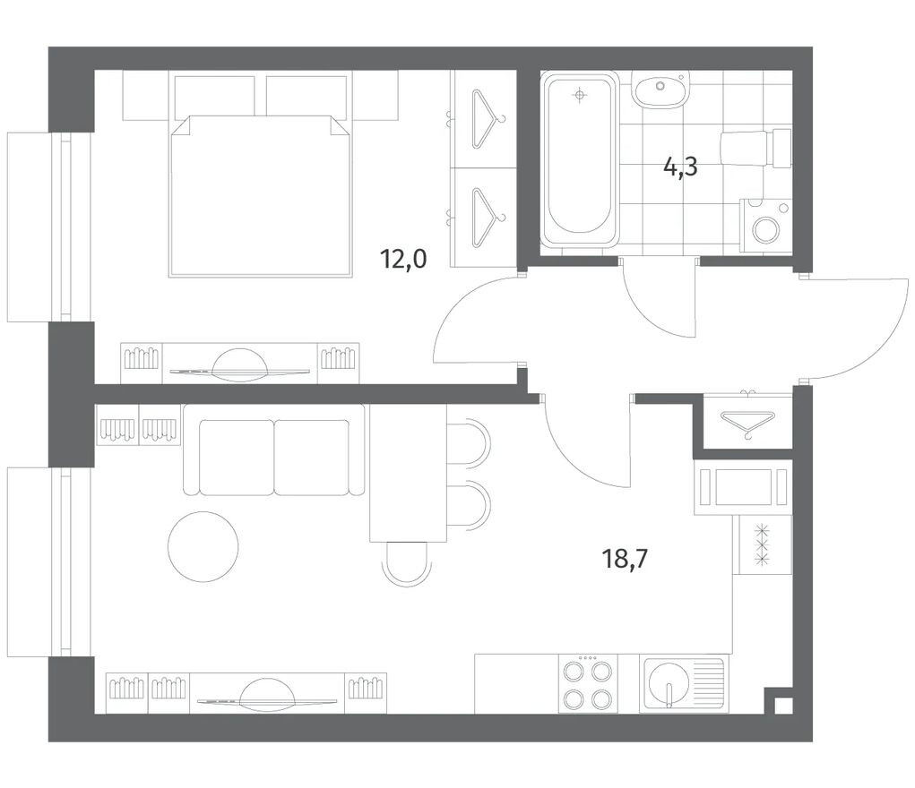 1к. квартира