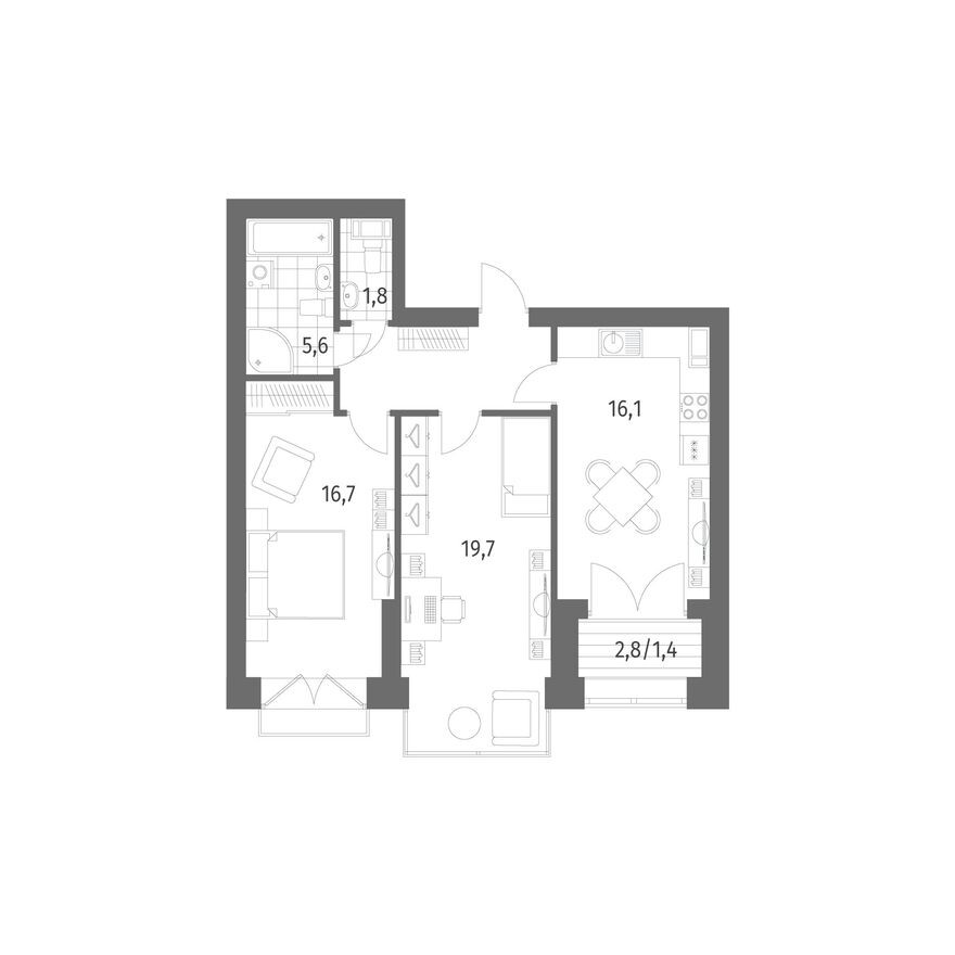 2к. квартира