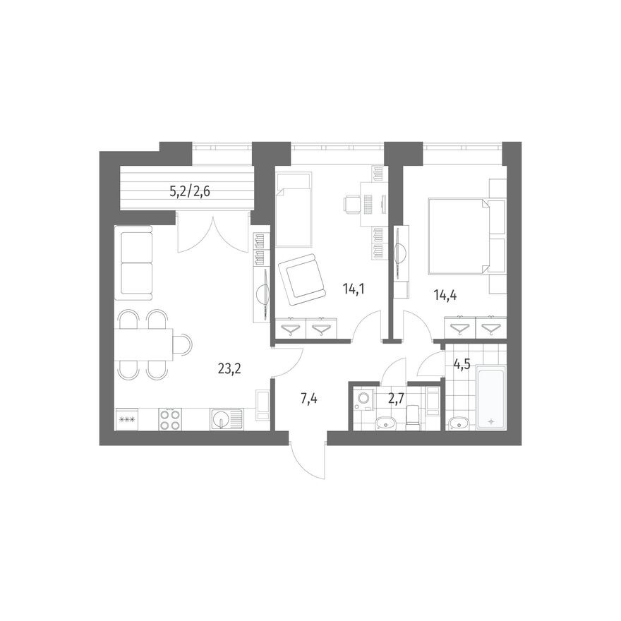 2к. квартира