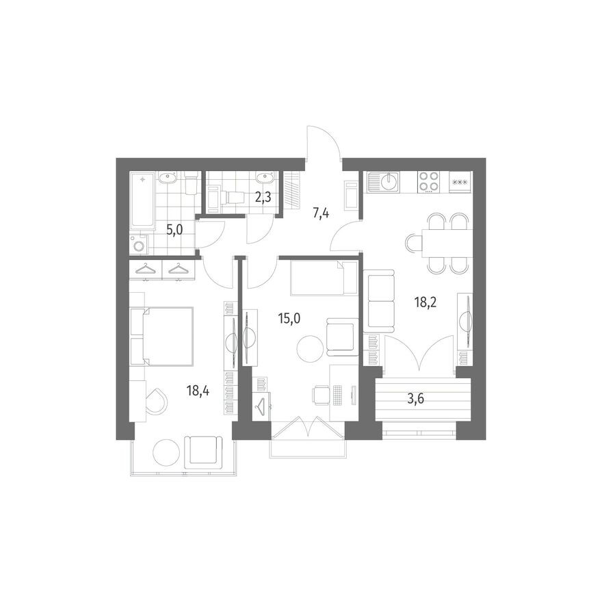 2к. квартира