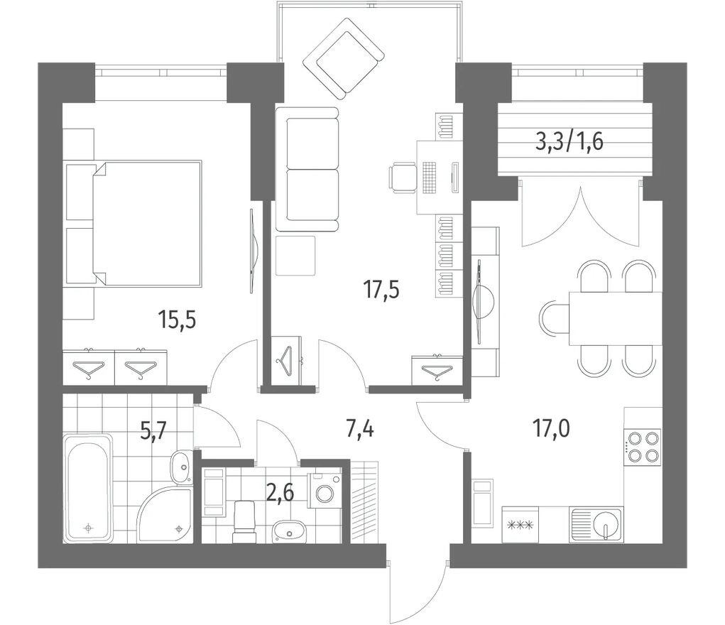 2к. квартира