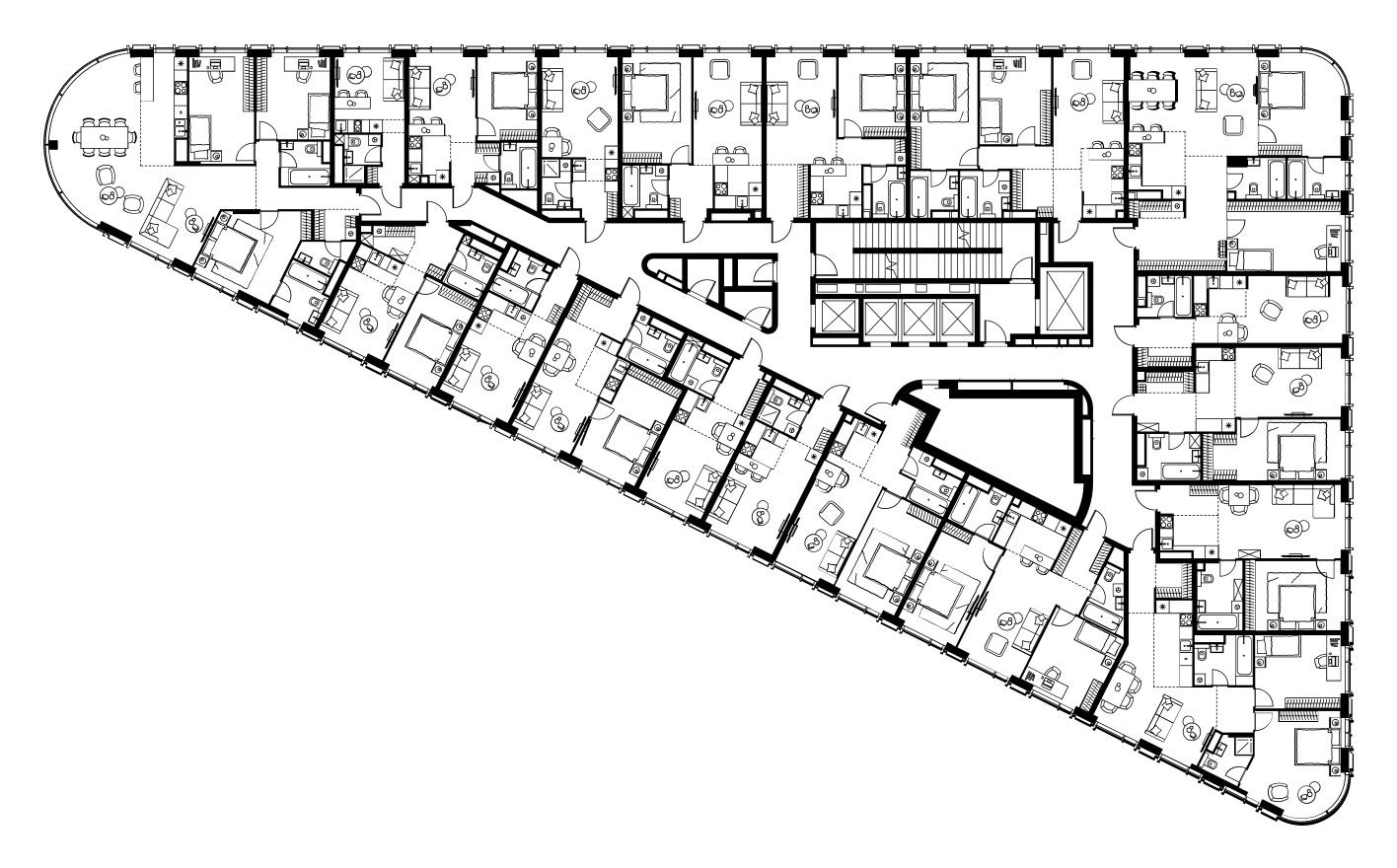 План этажа — 3к. квартира, 94.0 м²