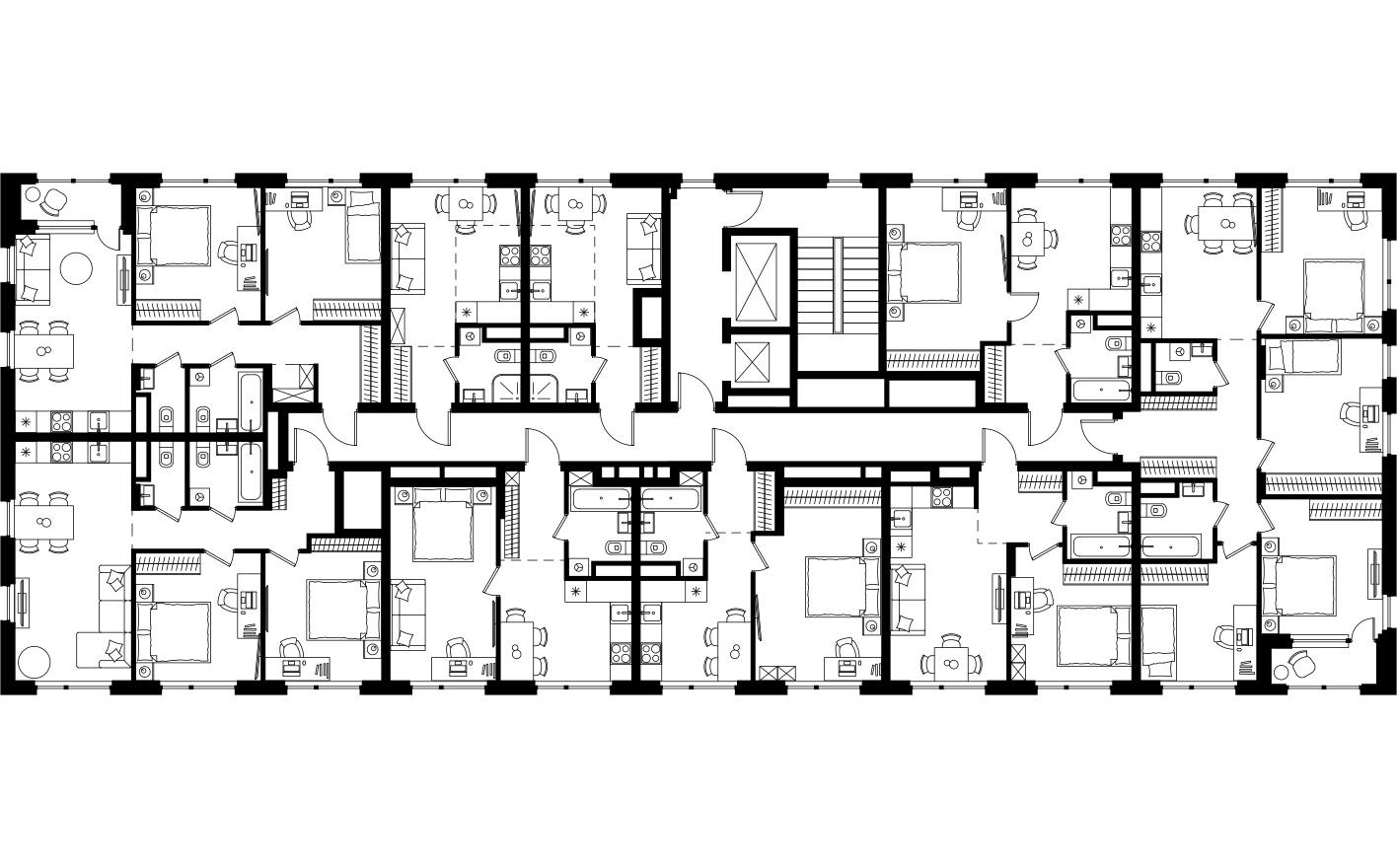 План этажа — Студия-квартира, 20.5 м²