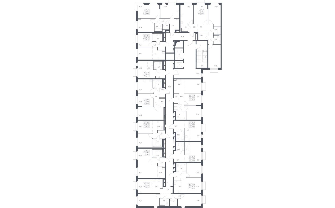 План этажа — Студия-квартира, 22.3 м²