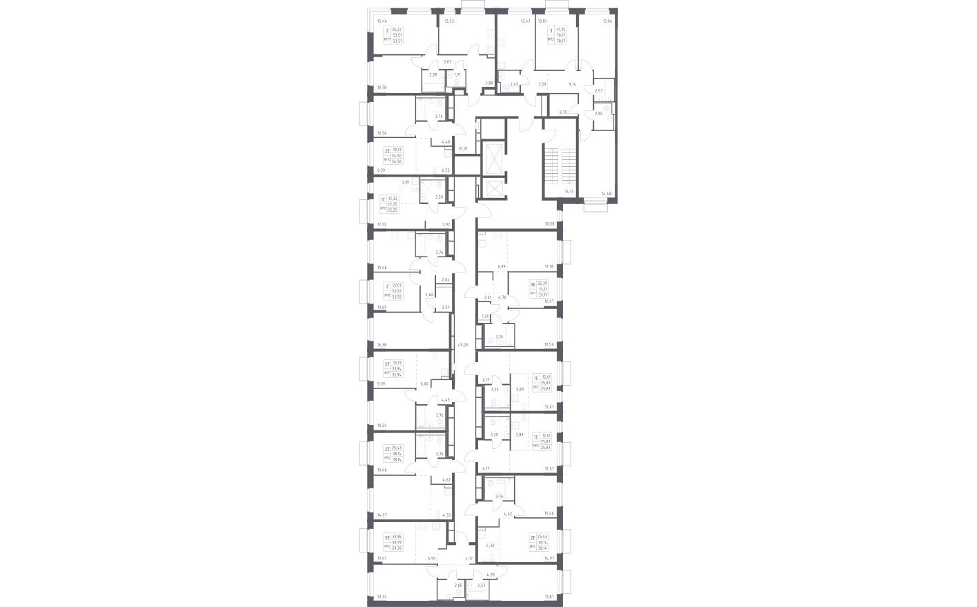 План этажа — Студия-квартира, 22.3 м²