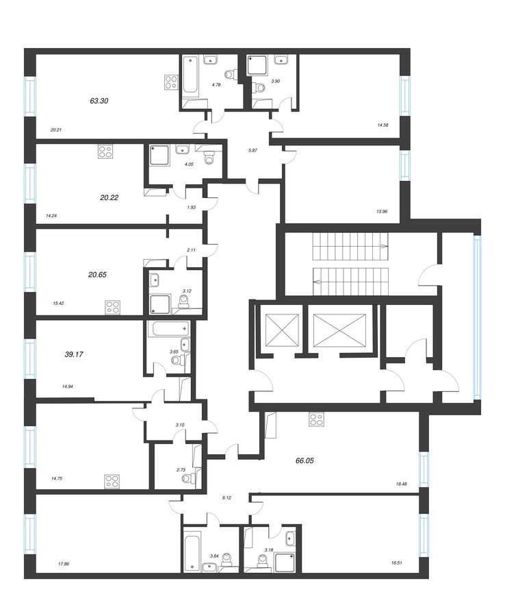 План этажа — Студия-квартира, 20.2 м²