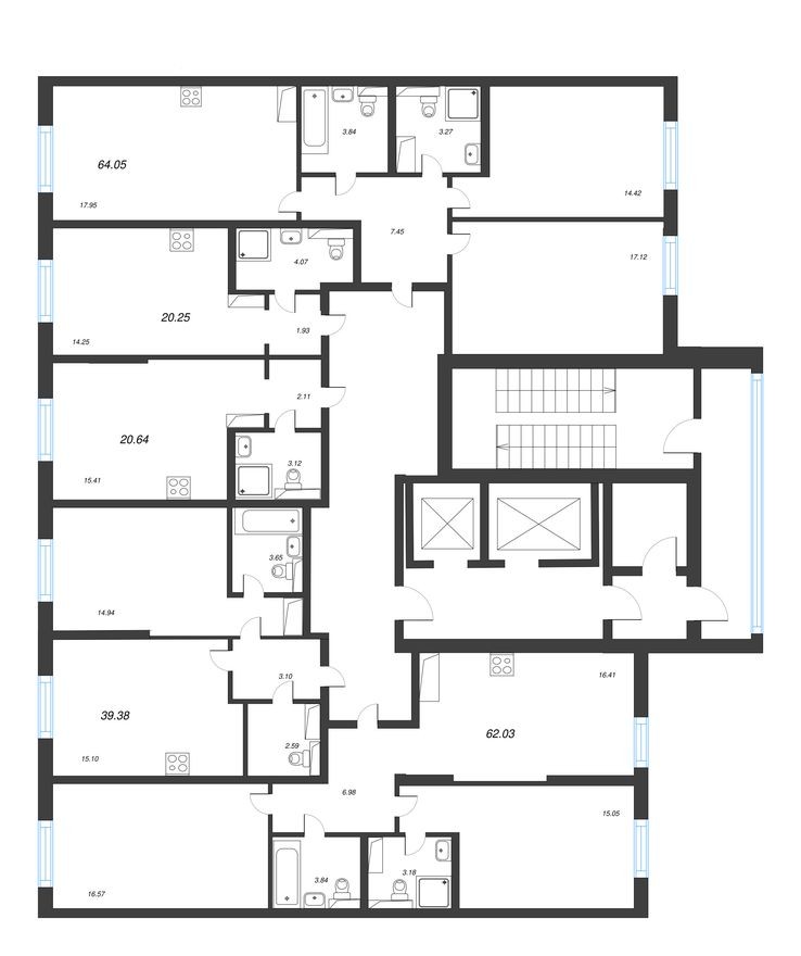 План этажа — Студия-квартира, 20.3 м²