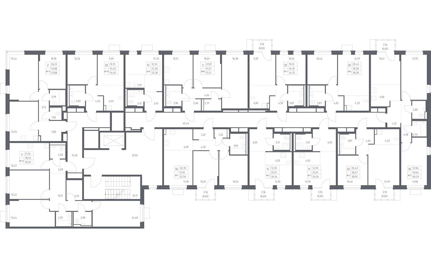 План этажа — Студия-квартира, 26.6 м²