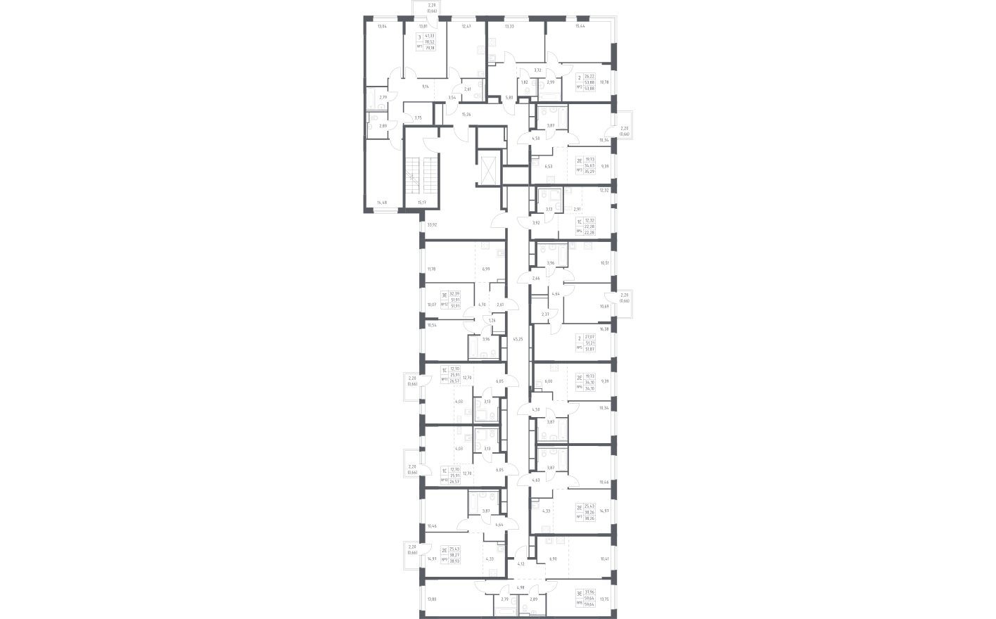 План этажа — Студия-квартира, 26.6 м²