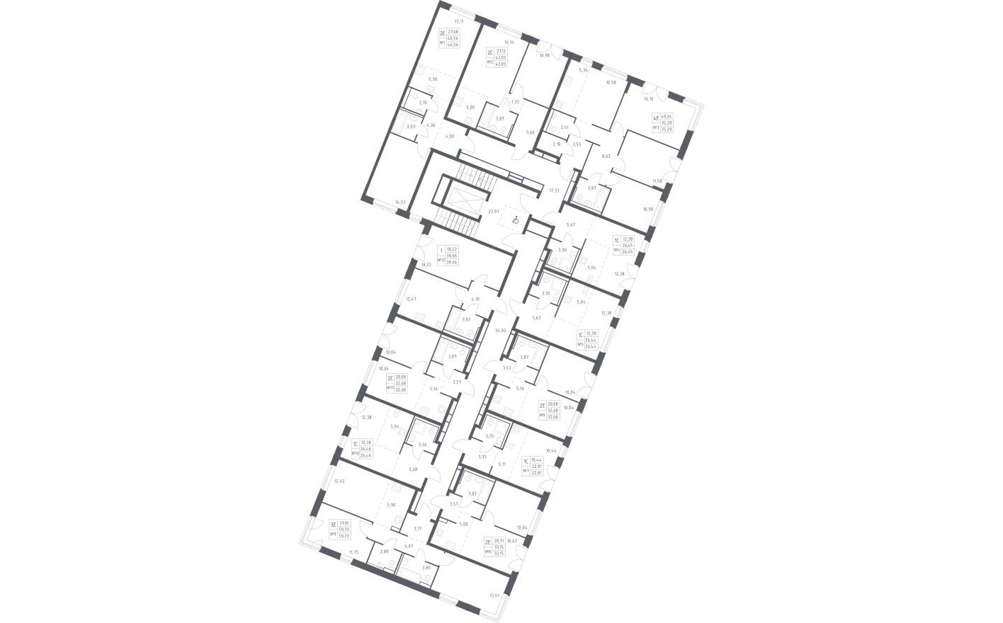 План этажа — Студия-квартира, 26.4 м²