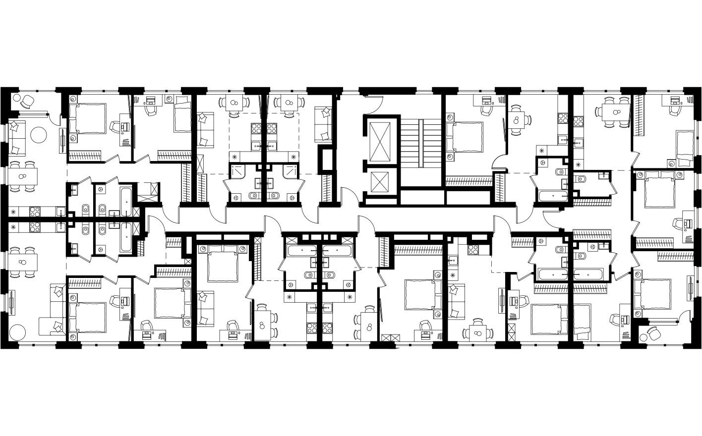 План этажа — Студия-квартира, 20.4 м²