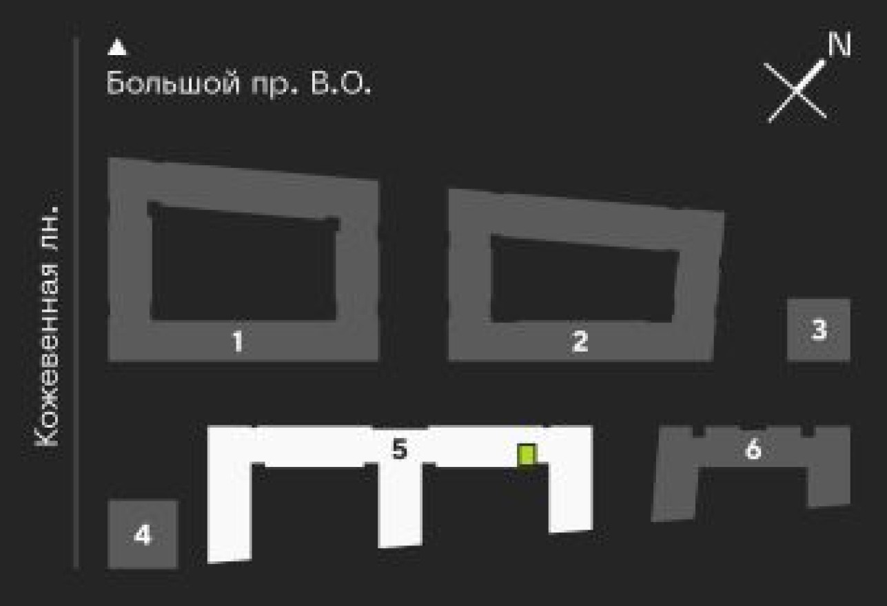 План этажа — 1к. квартира, 44.6 м²