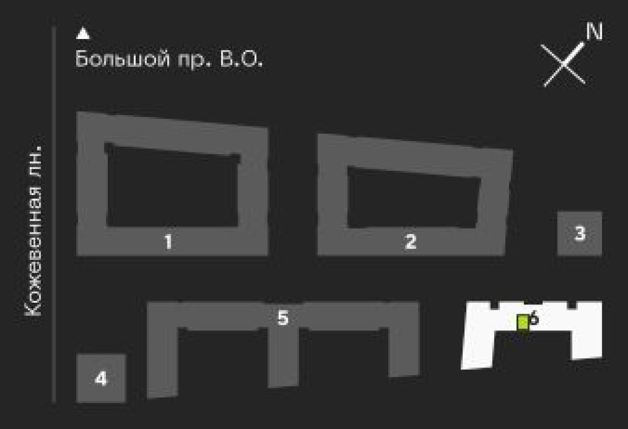 План этажа — 1к. квартира, 44.6 м²
